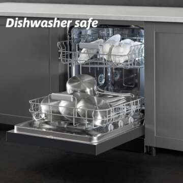 VocVoi 12 inch Tri-Ply Stainless Steel Pan,PFOA&PTFE Free Skillets,Chef's Pans,Dishwasher and Oven Safe Cookware, Works on Induction,Ceramic and Gas Cooktops