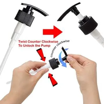 Youngever 5 Pack Empty Clear Glass Pump Bottles, 8 Ounce Lotion Pump Bottles, Soap Dispenser, Refillable Containers, Durable Black Pumps