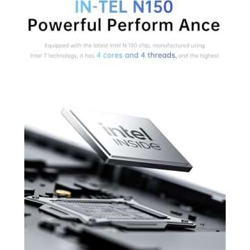 2025 MALLRACE Laptop with Intel N150, 16GB RAM, 512GB SSD, 15.6" Display, Portable and Affordable!