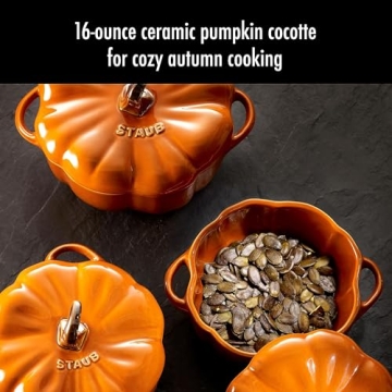 STAUB Pumpkin Dish 0.5-qt - Oven Safe, Burnt Orange