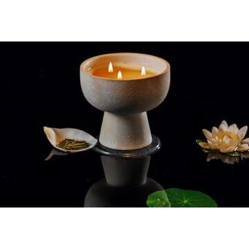 BLUEME Balance White Lotus & Tea Refillable Wellness Candle