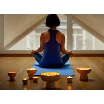 BLUEME Balance White Lotus & Tea Refillable Wellness Candle