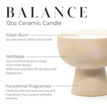 BLUEME Balance White Lotus & Tea Refillable Wellness Candle
