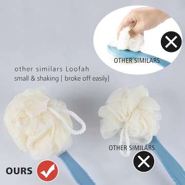 Exfoliating Shower Body Brush with Long Handle