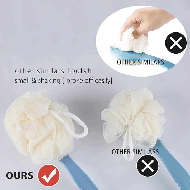 Exfoliating Shower Body Brush with Long Handle