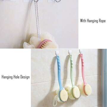 Exfoliating Shower Body Brush with Long Handle