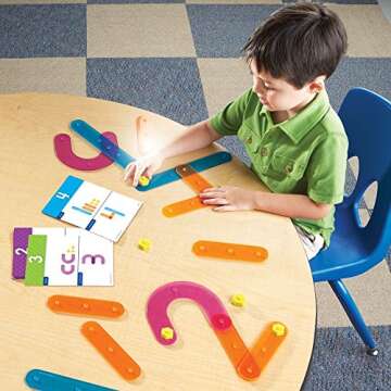Learning Resources Number Construction - 55 Pieces, Ages 3+ Number Set for Kids, Math Games for Kids. Kindergartner Learning Materials