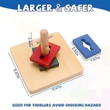 Adena Montessori Twist & Sort Dowel Set Preschool Equipment Early Development Baby Toy Montessori Fine Motor Skills Development