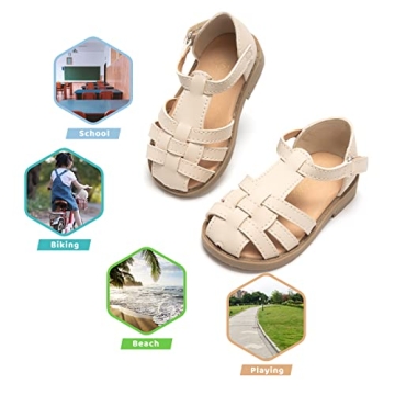 Luffymomo Girls Summer Sandals Comfortable Durable Closed Toe