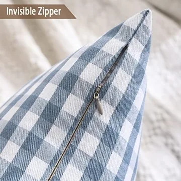 Lake Blue Buffalo Plaid Pillow Covers Set of 2 Outdoor Style