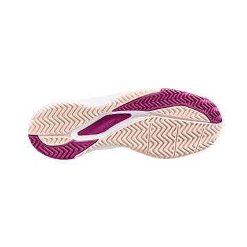 WILSON Women's Rush Pro Ace Sneaker, Scallop Shell/White/Baton Rouge, 7