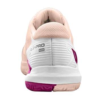 WILSON Women's Rush Pro Ace Sneaker, Scallop Shell/White/Baton Rouge, 7