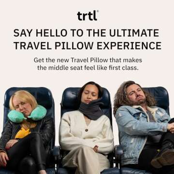 trtl Travel and Airplane Pillow - Real Sleeping Experience on Long Flights - Neck and Shoulder Suppo...