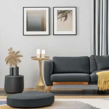 Small Round Gold Side Table by Objet D’Art, Accent, End, Pedestal, Martini, Drink Table for Living Room or Nightstand for Bedroom and Small Spaces, Cyrus Vintage Metal Brass Style Decor, 21” Height