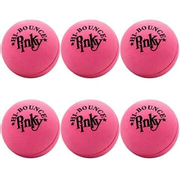 JA-RU High-Bounce Pinky Ball (6 Pack) Small Bouncy Rubber Balls for Kids. Stress Handball. Indoor & ...
