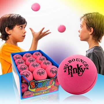 JA-RU High-Bounce Pinky Ball (6 Pack) Small Bouncy Rubber Balls for Kids. Stress Handball. Indoor & Outdoor Sport Games. Therapy Classroom Playground Toys. Throwing & Juggling 976-6p