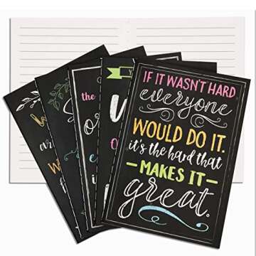 Paper Junkie 12 Pack Small Inspirational Notebooks with Growth Mindset Quotes - Pocket Size - Motivational Journal Notepads for Students, School, Office, Employee (3.5x5 in) - Quote Journal Notebook