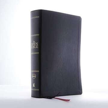 The NKJV, Open Bible, Black Leathersoft, Red Letter, Comfort Print (Thumb Indexed): Complete Referen...