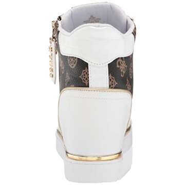 Guess Women's Fiora Brown/White Wedge Sneakers