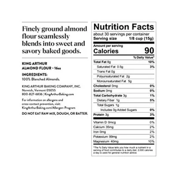 King Arthur Almond Flour, Gluten-Free, Non-GMO, 16 Ounces