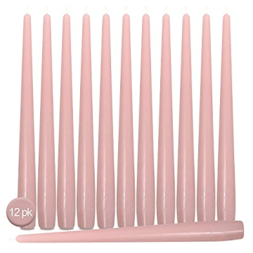 Elegant Hyoola 10 Inch Pink Dripless Taper Candles