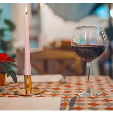 Elegant Hyoola 10 Inch Pink Dripless Taper Candles