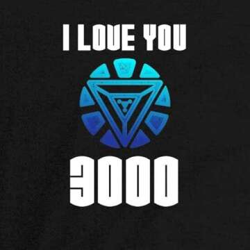I Love You 3000 Shirts for Dads Super Hero Dad Gifts Love You Graphic T-Shirt Black L