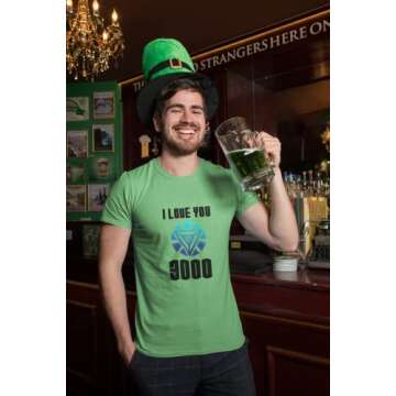 I Love You 3000 Shirts for Dads Super Hero Dad Gifts Love You Graphic T-Shirt Black L