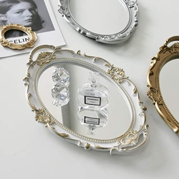 Sooyee Decorative Gold Mirror Tray for Home Decor
