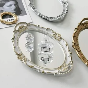 Sooyee Decorative Gold Mirror Tray for Home Decor