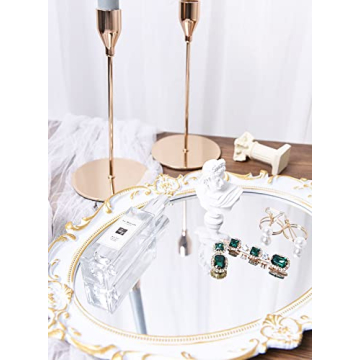 Sooyee Decorative Gold Mirror Tray for Home Decor