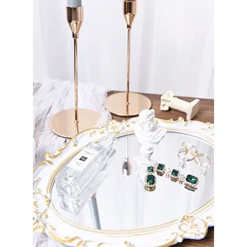 Sooyee Decorative Gold Mirror Tray for Home Decor