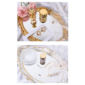 Sooyee Decorative Gold Mirror Tray for Home Decor