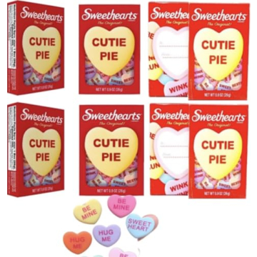 Valentine's Day Cutie Pie Conversation Hearts Candy, 0.9oz / 8 ct Classroom Exchange for School- Day...