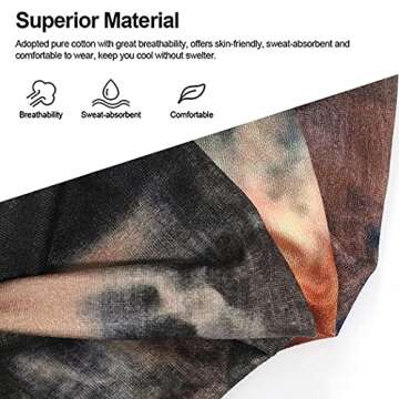 GORTIN Extra Wide Headbands African Turban Head Wrap Boho Stretch Hairbands Yaga Hair Accessories for Black Women Pack of 3