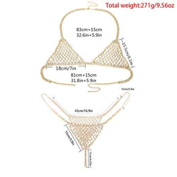 Glamorous Ingemark Rhinestone Bikini Chain Set for Women