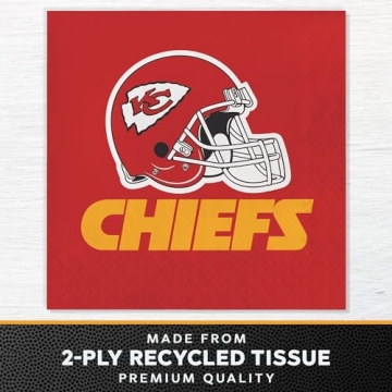 Kansas City Chiefs Paper Plate and Napkin Party Kit for 16