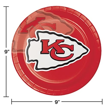Kansas City Chiefs Paper Plate and Napkin Party Kit for 16
