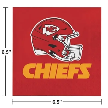 Kansas City Chiefs Paper Plate and Napkin Party Kit for 16