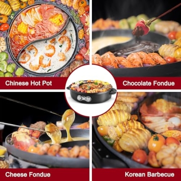 Food Party DUO Electric Hot Pot with Smokeless Grill