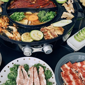 Food Party DUO Electric Hot Pot with Smokeless Grill