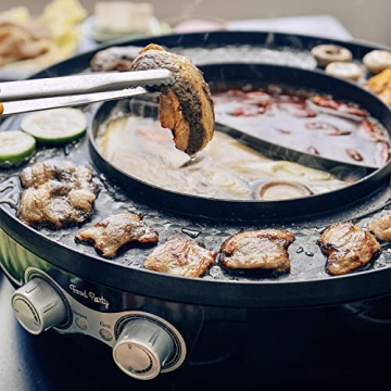 Food Party DUO Electric Hot Pot with Smokeless Grill