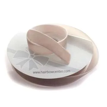 1" Velvet Ribbon Taupe 25 Yards HairBow Center