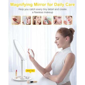 Brightown LED Makeup Mirror with Lights & 10X Magnifier