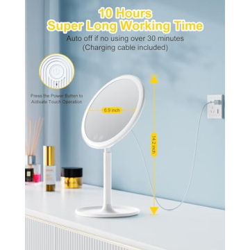 Brightown LED Makeup Mirror with Lights & 10X Magnifier