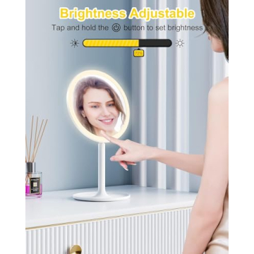 Brightown LED Makeup Mirror with Lights & 10X Magnifier