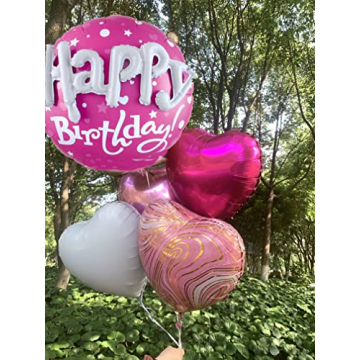 Hot Pink 36inch Happy Birthday Foil Balloons for Parties
