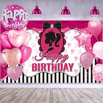 Hot Pink 36inch Happy Birthday Foil Balloons for Parties