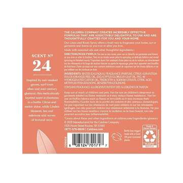 Caldrea Linen And Room Spray Air Freshener, Made With Essential Oils, Plant-Derived And Other Though...