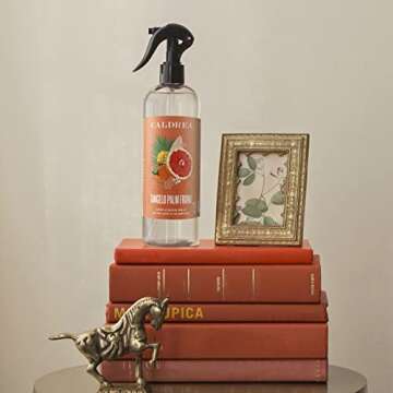 Caldrea Linen And Room Spray Air Freshener, Made With Essential Oils, Plant-Derived And Other Thoughtfully Chosen Ingredients, Tangelo Palm Frond Scent, 16 Fl Oz